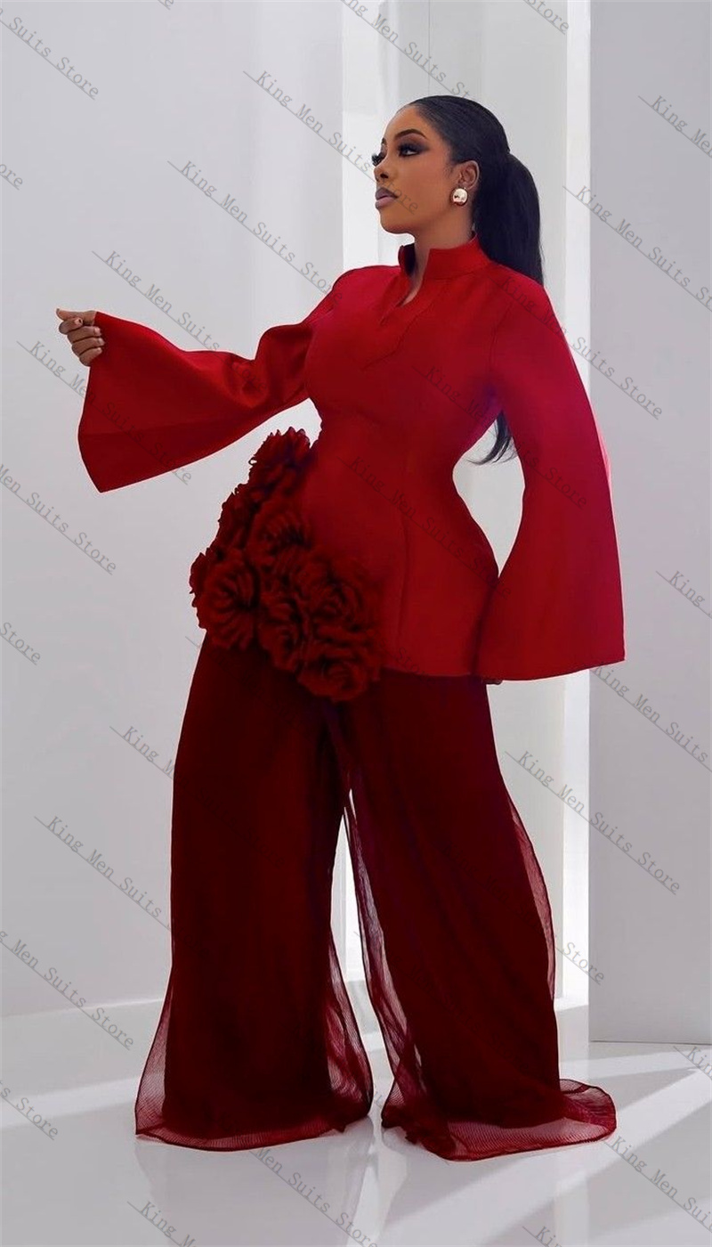Burgundy Women Suit Set 2 Pcs  - Women Formal Wear Coat ulasan dan harga