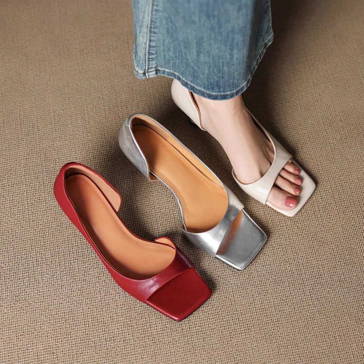 Women's Elegant Open Toes Squa - Women'S Work Fashion ulasan dan harga