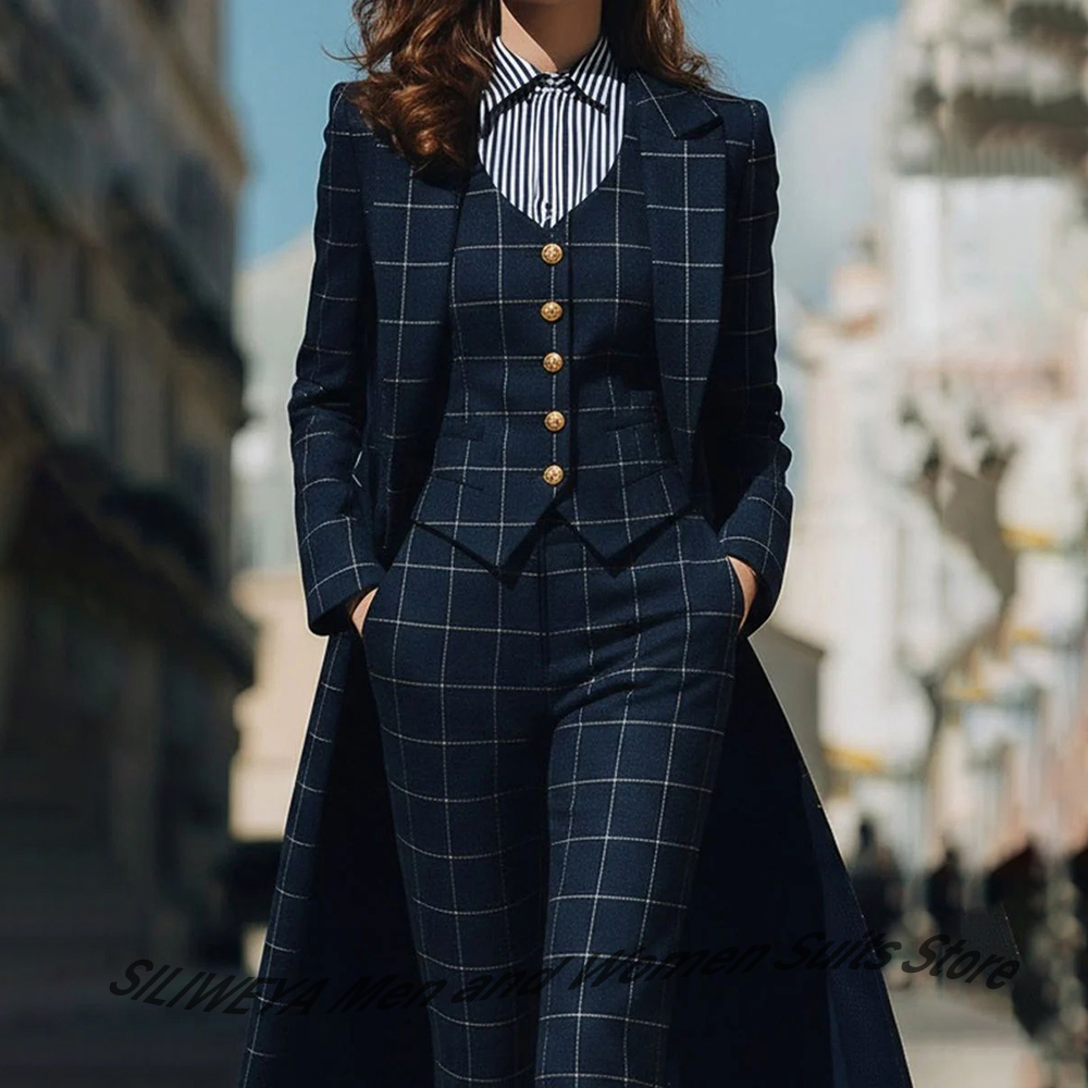 Sophisticated Navy Blue Women' - Women'S Formal Wear Suits ulasan dan harga