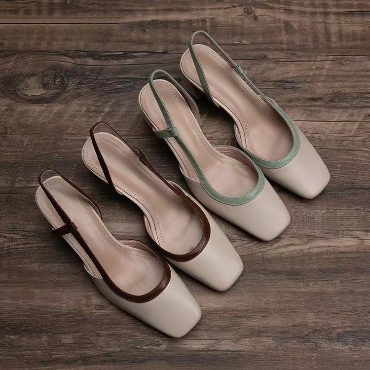 Fashion Square Toe Thick Heel  - Women'S Work Fashion ulasan dan harga