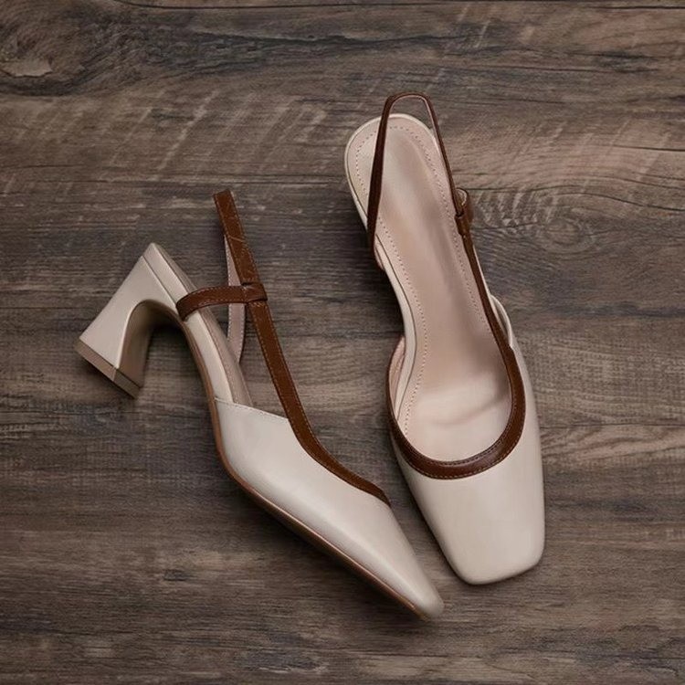 Fashion Square Toe Thick Heel  - Women'S Work Fashion ulasan dan harga