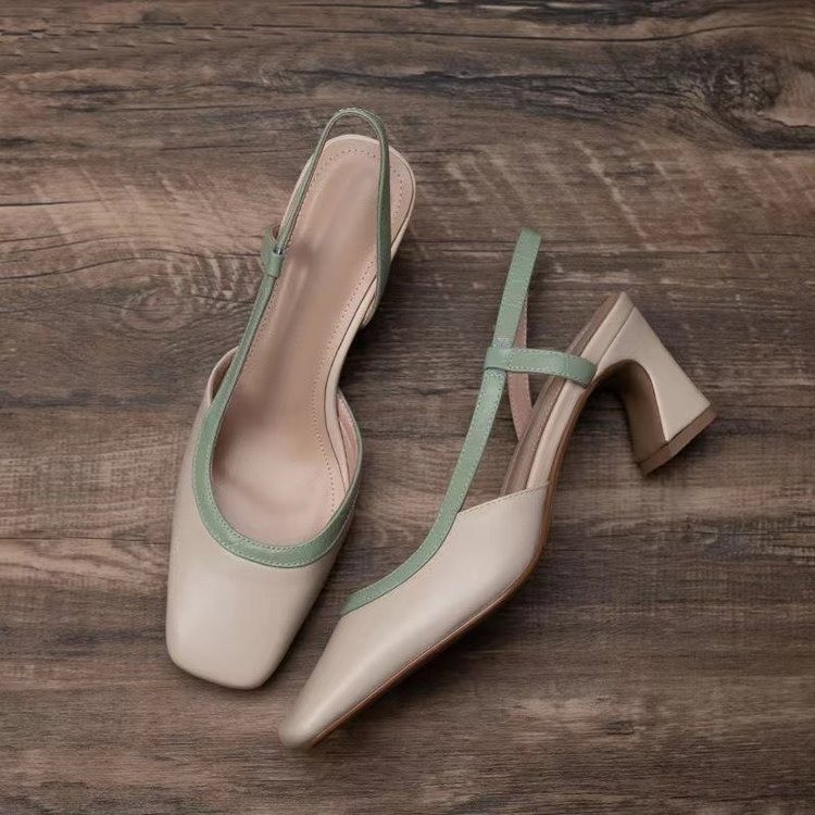 Fashion Square Toe Thick Heel  - Women'S Work Fashion ulasan dan harga