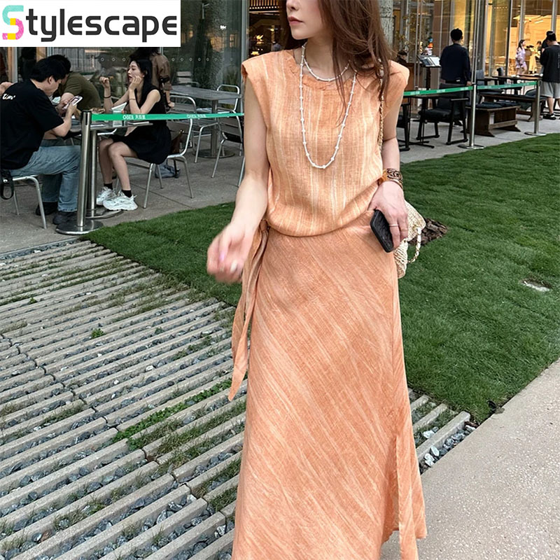 Large Size Stylish Two-piece S - Shift Dress Sleeveless ulasan dan harga