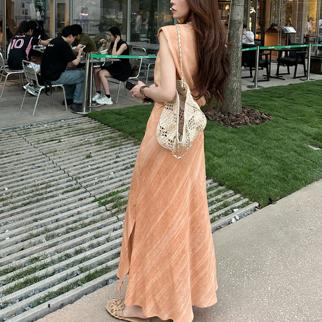 Large Size Stylish Two-piece S - Shift Dress Sleeveless ulasan dan harga